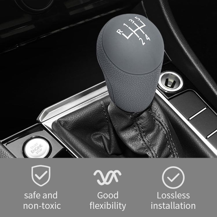 For Volkswagen 5-speed Car Silicone Dustproof Shift Knob Gear Protective Cover (Black) by buy2fix
