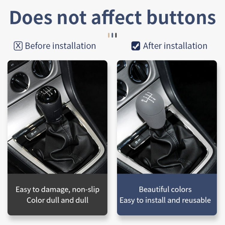 For Volkswagen 5-speed Car Silicone Dustproof Shift Knob Gear Protective Cover (Black) by buy2fix