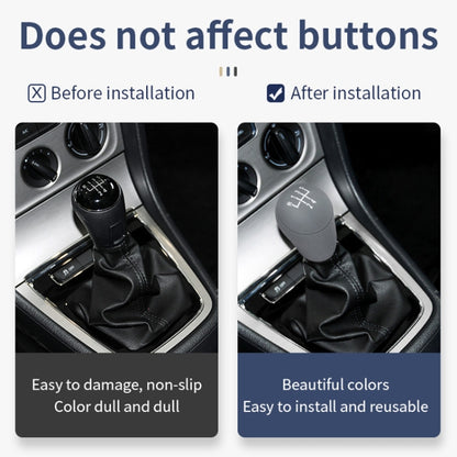 For Volkswagen 6-speed Car Silicone Dustproof Shift Knob Gear Protective Cover (Black) by buy2fix