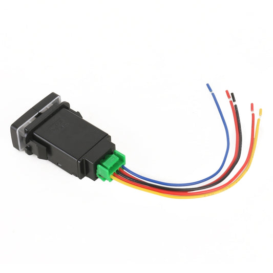 TS-201 For Toyota Car Blue-green Light Large Fog Light Dual Control Switch with Lock - Car Switches by buy2fix | Online Shopping UK | buy2fix