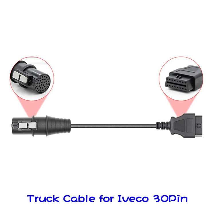 For Iveco 30 Pin Male to OBDII 16 Pin Female Truck Adapter Cable - Cables & Connectors by buy2fix | Online Shopping UK | buy2fix