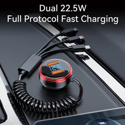 BW13 67.5W 3 in 1 Charging Cable & Dual USB Port Car Charger - Car Charger by buy2fix | Online Shopping UK | buy2fix