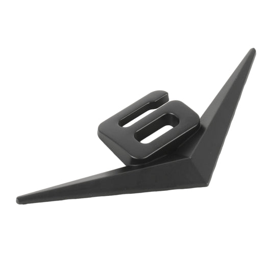 Car Number 6 Personalized Aluminum Alloy Decorative Stickers, Size:10x4x0.4cm (Black) - 3D Metal Sticker by buy2fix | Online Shopping UK | buy2fix