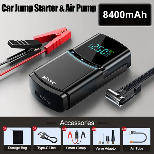 BN03H 8400mAh Car Emergency Start Power Supply Air Pump Integrated Machine, High-end Version - Power Bank by buy2fix | Online Shopping UK | buy2fix