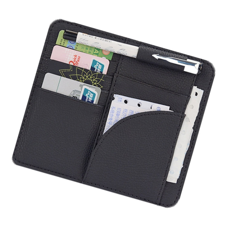 Car Multifunctional Sun Visor Card Holder Bill Storage Card Bag (Black) by buy2fix
