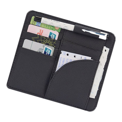 Car Multifunctional Sun Visor Card Holder Bill Storage Card Bag (Black) by buy2fix