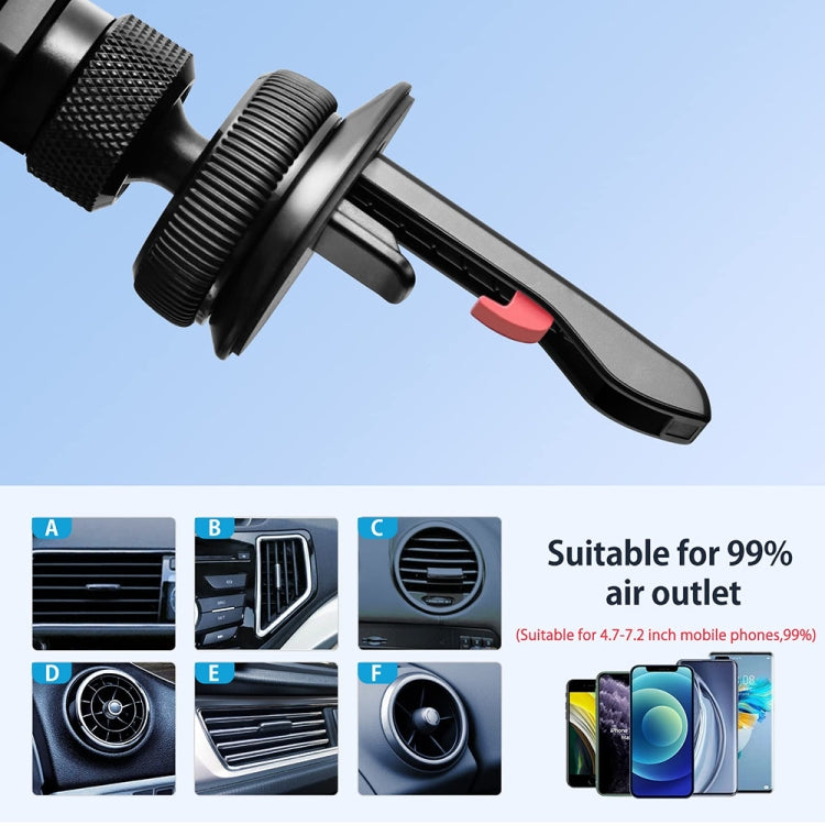 Car Knob Air Outlet Invisible Aluminum Alloy Gravity Holder by buy2fix