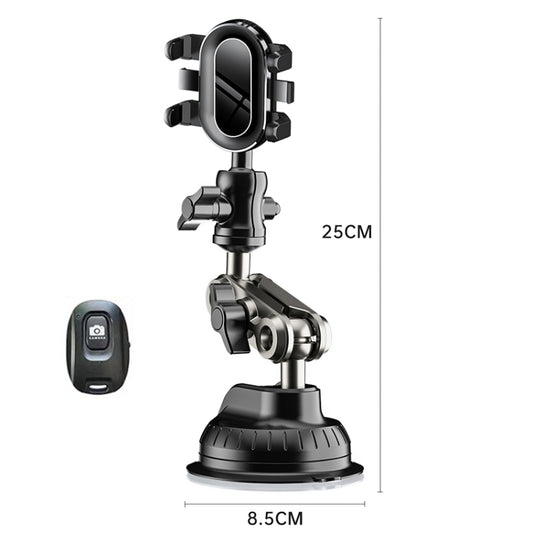 Car Universal Overhead Camera Suction Cup Phone Holder, Short Style with Bluetooth Remote Control by buy2fix