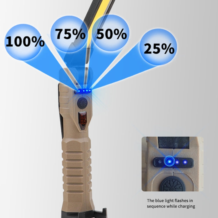 FT20 Folding Magnet Car Inspection Light Work Maintenance Lamp Strong Emergency COB LED Lamp (Khaki) - Other Tools by buy2fix | Online Shopping UK | buy2fix