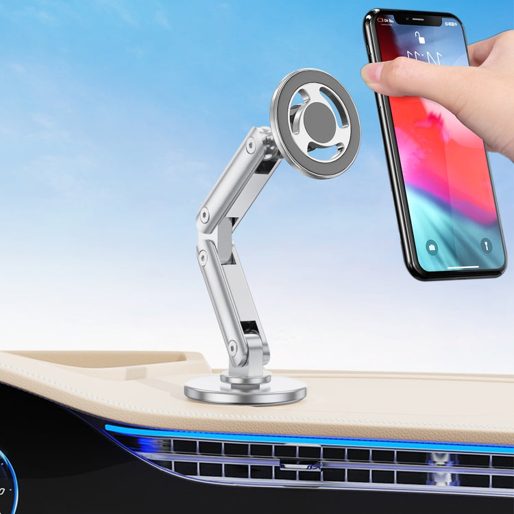 LK-CDD13 Car Multi-angle Adjustable MagSafe Magnetic Holder (Silver) by buy2fix