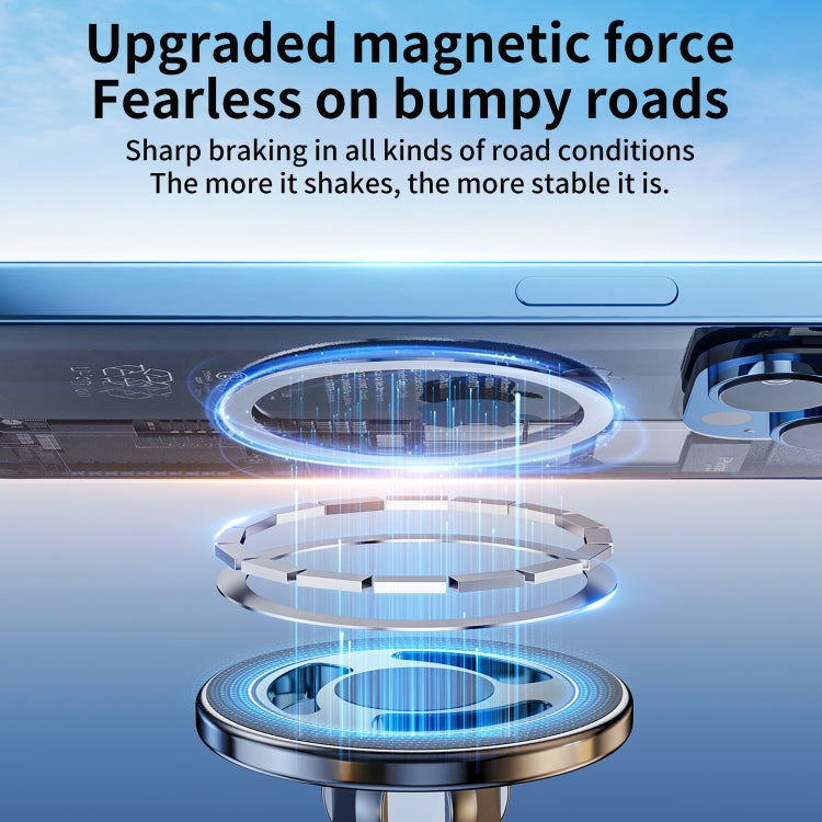 LK-CDD13 Car Multi-angle Adjustable MagSafe Magnetic Holder (Silver) by buy2fix