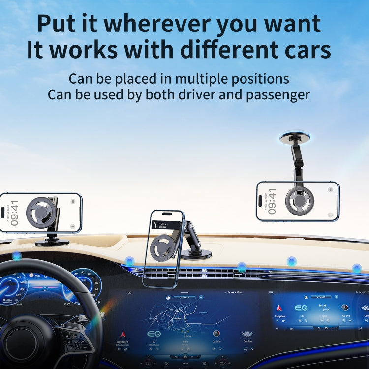 LK-CDD13 Car Multi-angle Adjustable MagSafe Magnetic Holder (Silver) by buy2fix