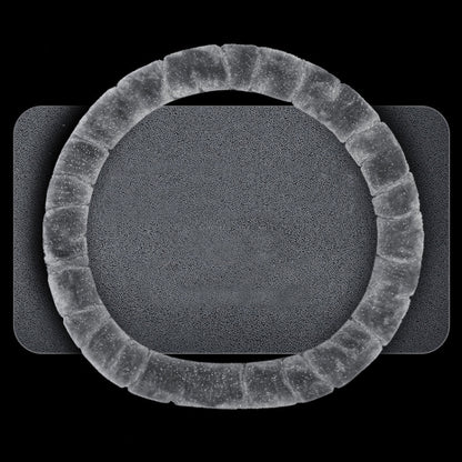 D Style Car Universal Self Heating Plush Warm Anti-skid Steering Wheel Cover, Diameter: 38cm (Grey) by buy2fix