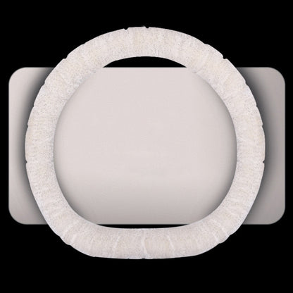 D Style Car Universal Self Heating Plush Warm Anti-skid Steering Wheel Cover, Diameter: 38cm (Beige) by buy2fix