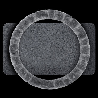 Round Style Car Universal Self Heating Plush Warm Anti-skid Steering Wheel Cover, Diameter: 38cm (Grey) by buy2fix