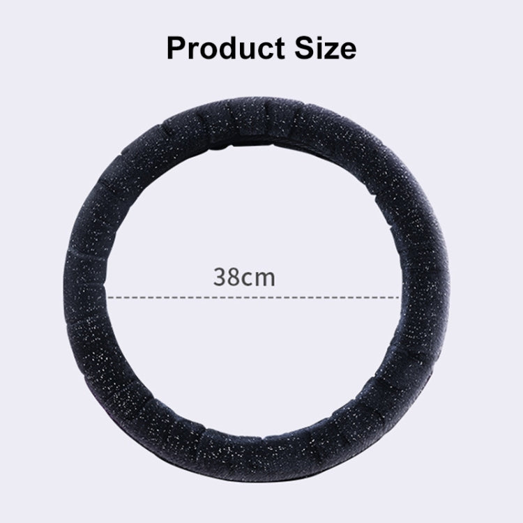 Round Style Car Universal Self Heating Plush Warm Anti-skid Steering Wheel Cover, Diameter: 38cm (Grey) by buy2fix