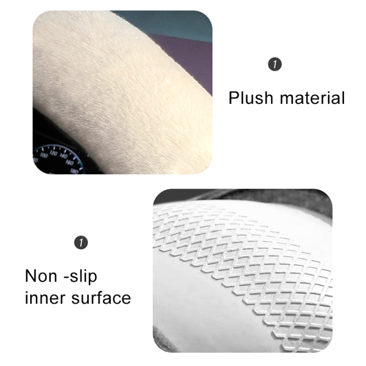 Round Style Car Universal Camellia Pattern Plush Warm Anti-skid Steering Wheel Cover, Diameter: 38cm by buy2fix