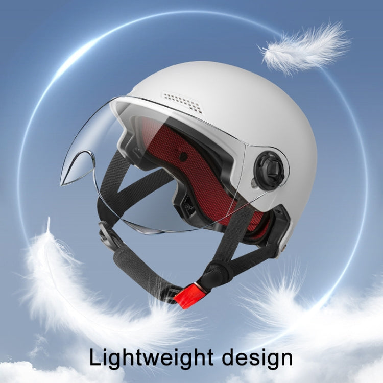 BY-1292 Unisex Motorcycle Frosted Protective Short Mirror Half Helmet (Grey) - Helmets by buy2fix | Online Shopping UK | buy2fix