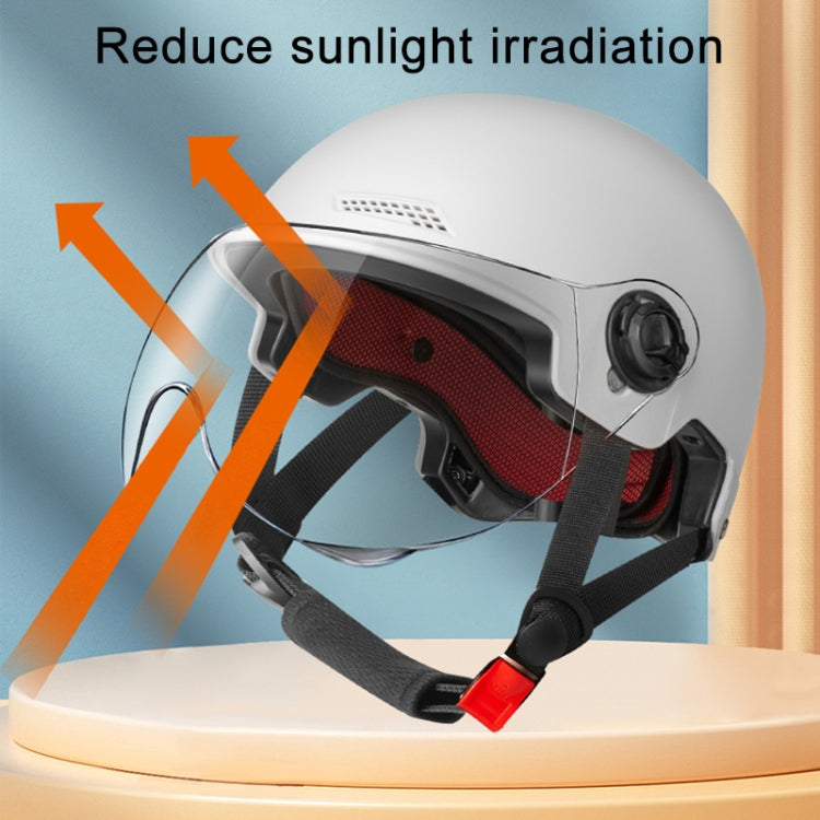 BY-1292 Unisex Motorcycle Frosted Protective Short Mirror Half Helmet (Grey) - Helmets by buy2fix | Online Shopping UK | buy2fix