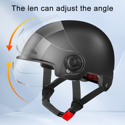 BY-1292 Unisex Motorcycle Frosted Protective Short Mirror Half Helmet (Grey) - Helmets by buy2fix | Online Shopping UK | buy2fix