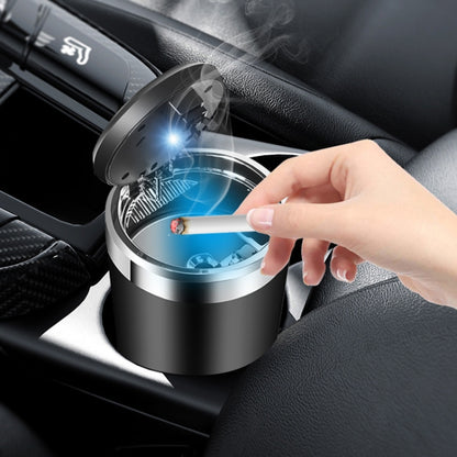 BY-1091 Car Press Style Metal Liner Ashtray with LED Light by buy2fix