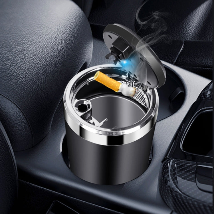 BY-1091 Car Press Style Metal Liner Ashtray with LED Light by buy2fix