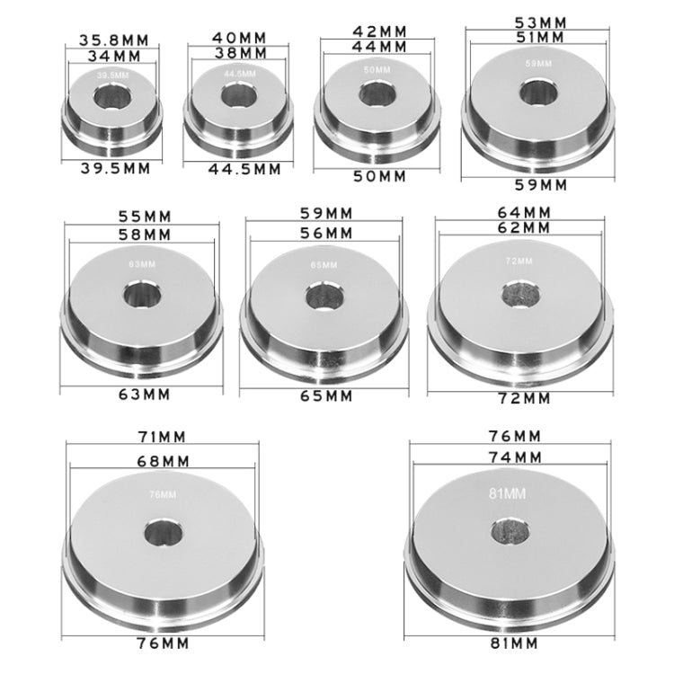 10pcs / Set Car Plug-in Inclined Wheel Bearing Remover - Hand Tool Sets by buy2fix | Online Shopping UK | buy2fix