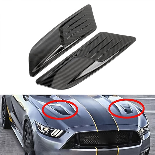 HD-713 1 Pair Car Hood Decorative Stickers Fender Air Vents Sticker(Carbon Fiber) - Decorative Sticker by buy2fix | Online Shopping UK | buy2fix