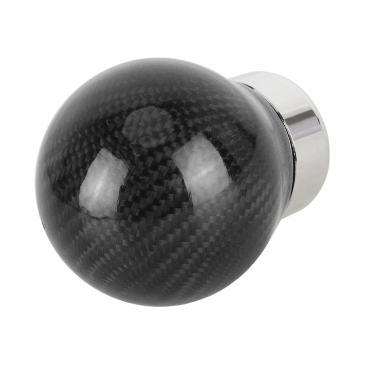 Car Carbon Fiber Pattern Gear Shift Knob Round Modified Gear Shift Head (Black) by buy2fix