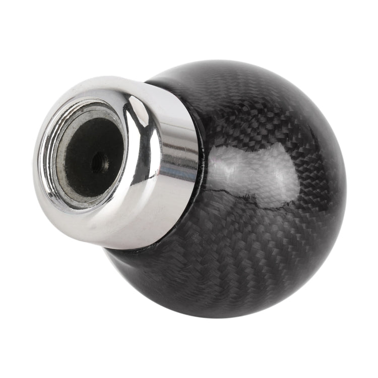 Car Carbon Fiber Pattern Gear Shift Knob Round Modified Gear Shift Head (Black) by buy2fix