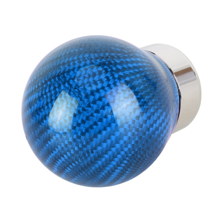 Car Carbon Fiber Pattern Gear Shift Knob Round Modified Gear Shift Head (Blue) by buy2fix