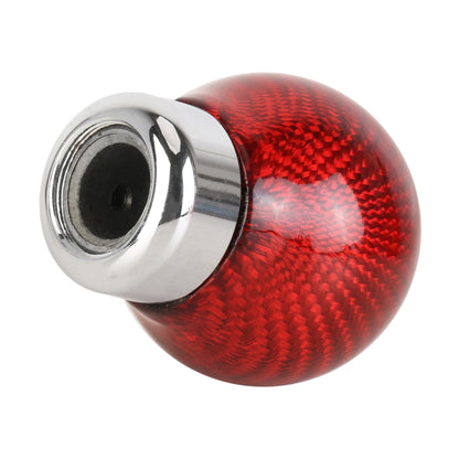 Car Carbon Fiber Pattern Gear Shift Knob Round Modified Gear Shift Head (Red) by buy2fix