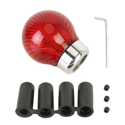Car Carbon Fiber Pattern Gear Shift Knob Round Modified Gear Shift Head (Red) by buy2fix