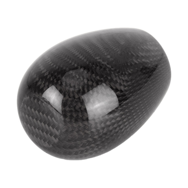 Car Carbon Fiber Pattern Gear Shift Knob Short Style Duck Egg Type Automatic Gear Head (Black) by buy2fix