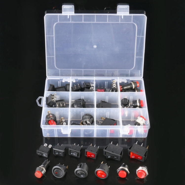 50pcs Universal Power Switch Button Assortment Kit - Car Switches by buy2fix | Online Shopping UK | buy2fix