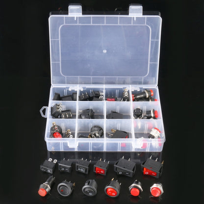 50pcs Universal Power Switch Button Assortment Kit - Car Switches by buy2fix | Online Shopping UK | buy2fix