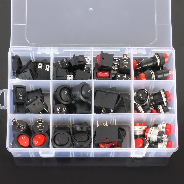 50pcs Universal Power Switch Button Assortment Kit - Car Switches by buy2fix | Online Shopping UK | buy2fix