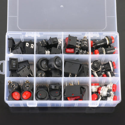 50pcs Universal Power Switch Button Assortment Kit - Car Switches by buy2fix | Online Shopping UK | buy2fix