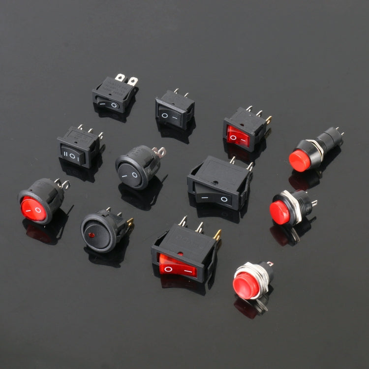 50pcs Universal Power Switch Button Assortment Kit - Car Switches by buy2fix | Online Shopping UK | buy2fix