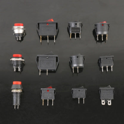 50pcs Universal Power Switch Button Assortment Kit - Car Switches by buy2fix | Online Shopping UK | buy2fix