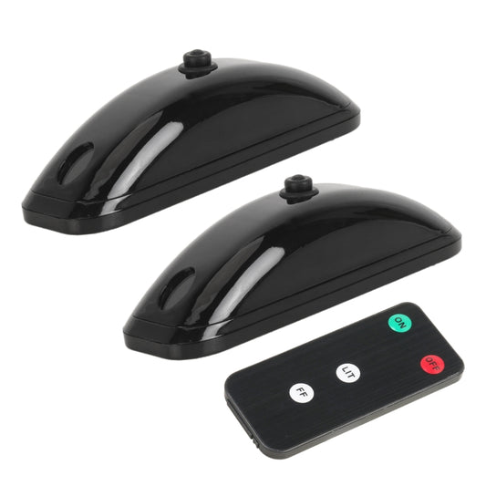 H901 2pcs / Pack Car Remote Pilot Light Warning Light Dual Flash Light (Black) - Warning Lights by buy2fix | Online Shopping UK | buy2fix