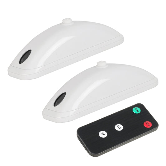 H901 2pcs / Pack Car Remote Pilot Light Warning Light Dual Flash Light (White) - Warning Lights by buy2fix | Online Shopping UK | buy2fix