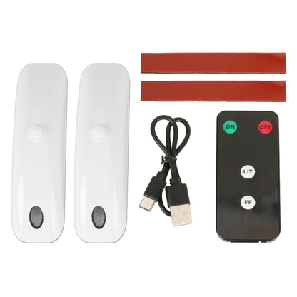 H901 2pcs / Pack Car Remote Pilot Light Warning Light Dual Flash Light (White) - Warning Lights by buy2fix | Online Shopping UK | buy2fix