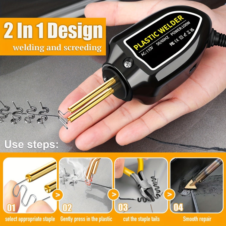 Hot Stapler Plastic Welding Machine Car Bumper Repair Kit Plier, US Plug - Hand Tool Sets by buy2fix | Online Shopping UK | buy2fix