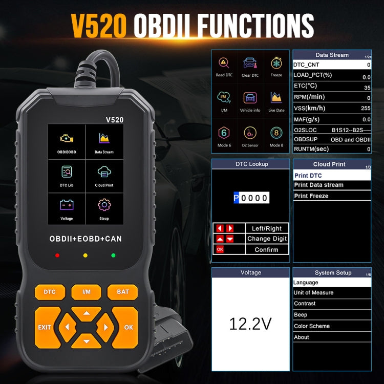 Handheld Portable Car Engine Fault Diagnostic Tool - Code Readers & Scan Tools by buy2fix | Online Shopping UK | buy2fix