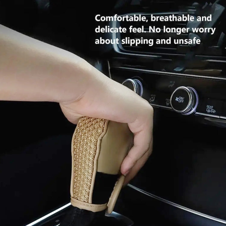 Universal Car PU + Ice Silk Gear Shift Knob Protective Cover (Black) by buy2fix