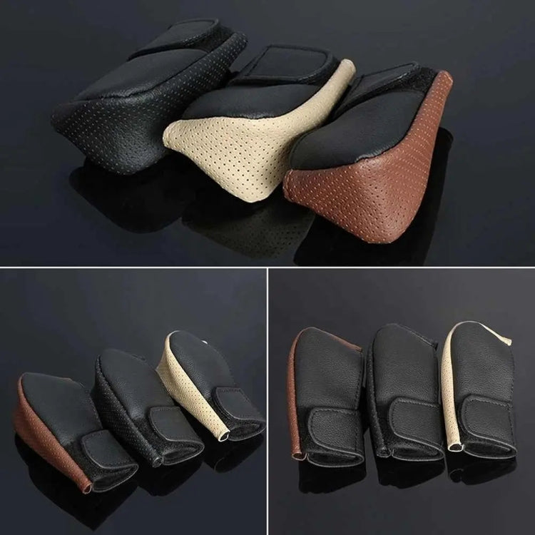 Universal Car PU Leather Gear Shift Knob Protective Cover (Black) by buy2fix