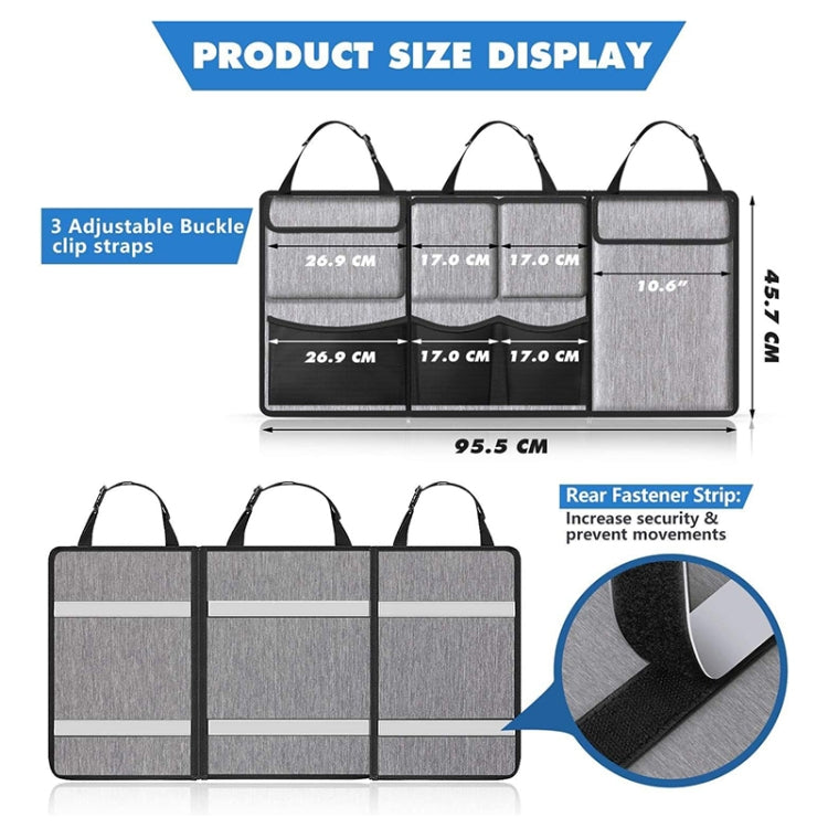 Car Hanging Back Seat Trunk Storage Bag Trunk Oxford Cloth Hanging Bag (Grey) by buy2fix
