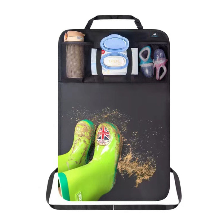 Car Rear Seat Oxford Cloth Storage Bag Car Seat Back Anti-kick Pad by buy2fix