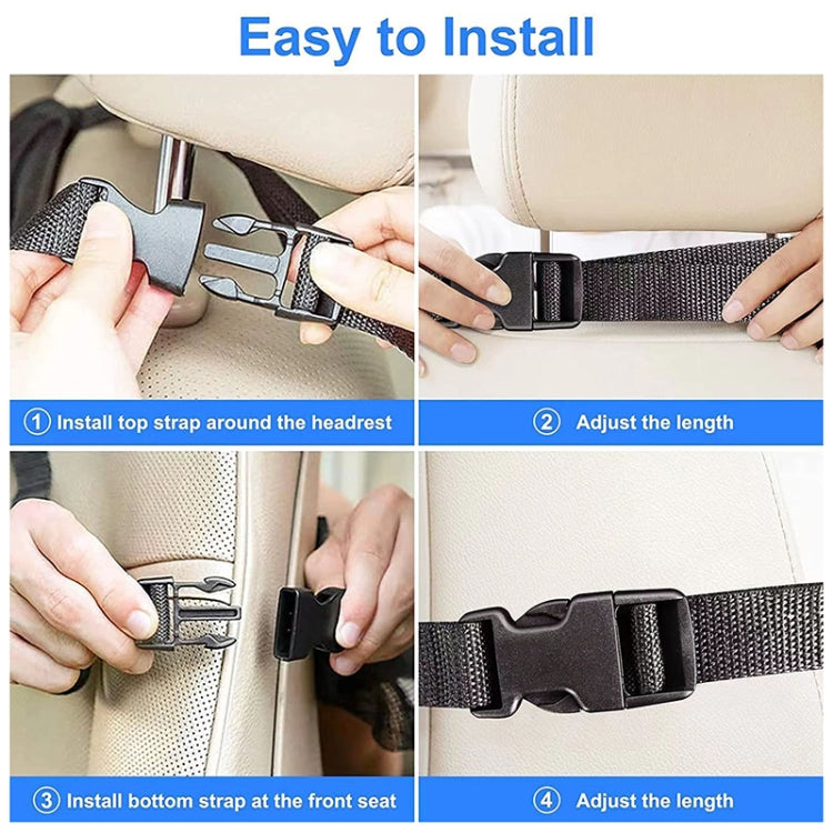 Car Rear Seat Oxford Cloth Storage Bag Car Seat Back Anti-kick Pad by buy2fix